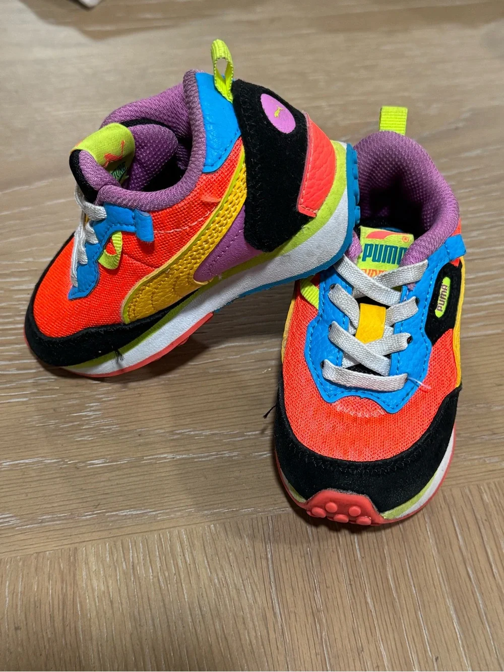 PUMA Toddler Boys Rider Fv Lava Sneakers Shoes Casual - Orange Colorblock C6